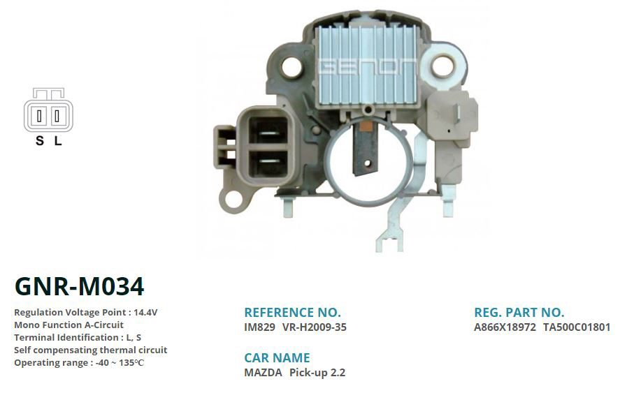 12V MAZDA 323-626-CAT L S