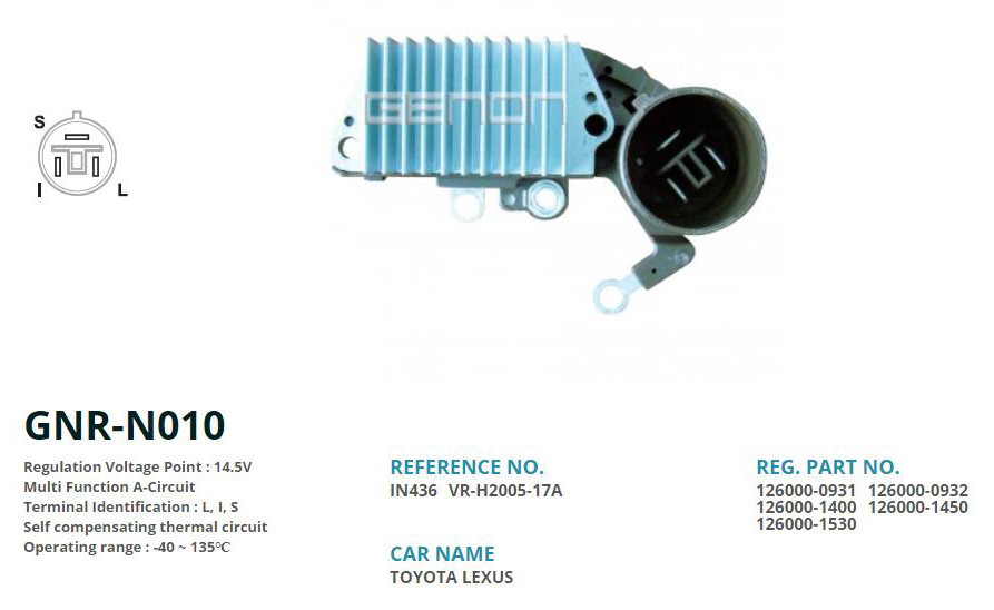 12V TOYOTA COROLLA-CAMRY 63.5MM L I S