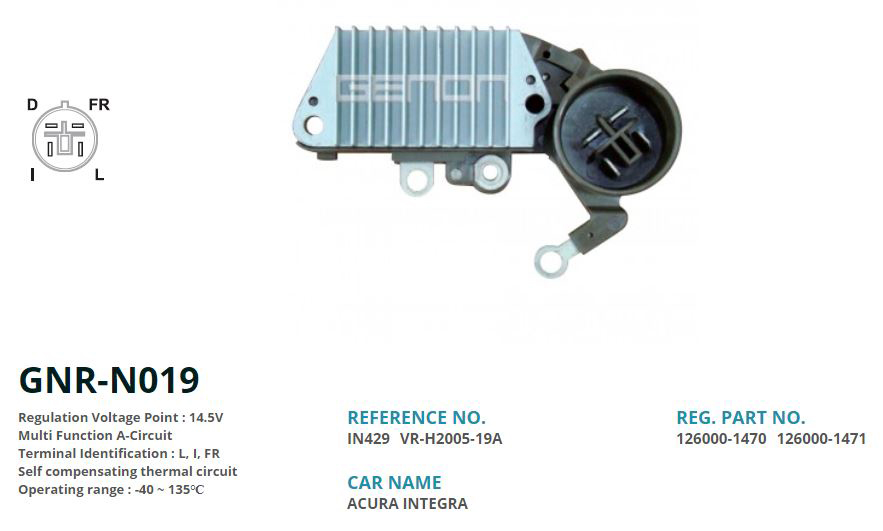 12V HONDA 4 FIS 63.5MM L I FR