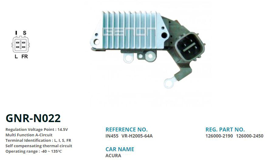 12V HONDA ACURA-CIVIC 63.5MM L I S FR