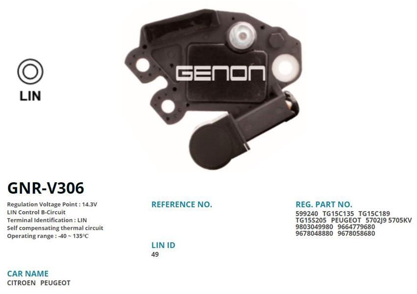 12V CITROEN BERLINGO-C4-C5-JUMPY-DS4 1.6 HDI-PEUGEOT 207-3008-5008-EXPERT-PARTNER 1.6 HDI LIN