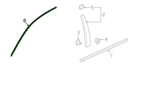 CAM ÇITASI ÖN KAPI SAĞ ÜST KROM INSIGNIA B