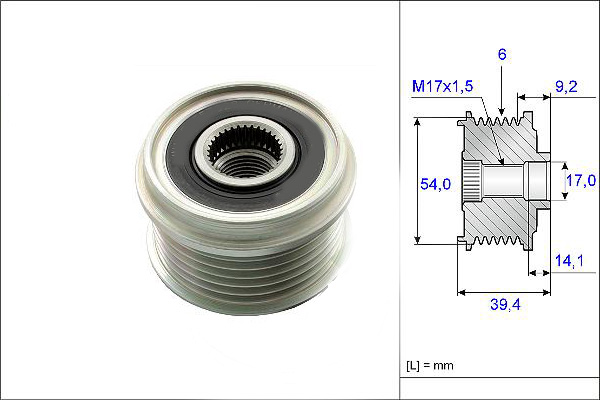 ŞARJ DİNAMO ALTERNATÖR KASNAĞI ASTRA H-CORSA C-D-COMBOC-D-MERIVA-TIGRA-DOBLO-FIORINO-PUNTO-PALIO- 1.0-1.2-1.4-1.3 CDTI
