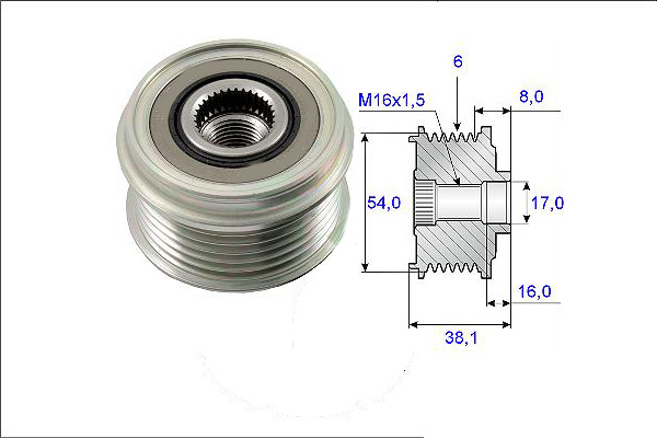 ALTERNATÖR KASNAĞI ASTRA H-COMBO C-CORSA C-D-MERIVA 1.3 CDTI-DOBLO-GRANDE PUNTO-LINEA 1.3 MTJ