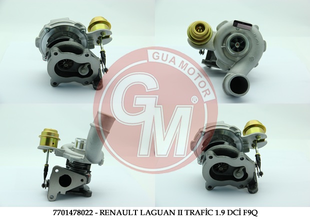 7701478022-TURBO LGN II-TRAFIC II-MASTER II-MGN 1.9 DCİ F9Q -MOVANO-VIVARO 1.9 DTİ