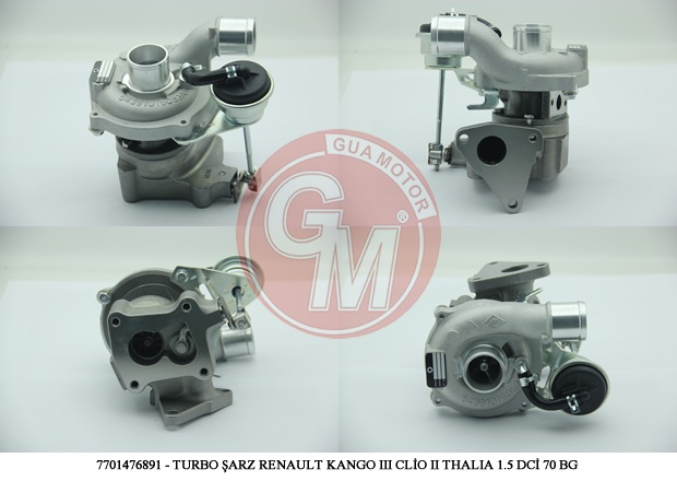 TURBO ŞARJ RENAULT CLİO II III KANGOO FLUENCE MEGANE II III SYMBOL II TWİNGO1.5 DCİ 65-75-80 BG