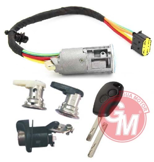 KONTAK - ANAHTARI 4LÜ SET DACIA LOGAN-SANDERO R.TRAFIC II 2012- 2010-ALARM DÜĞMELİ ANAHTAR İLE