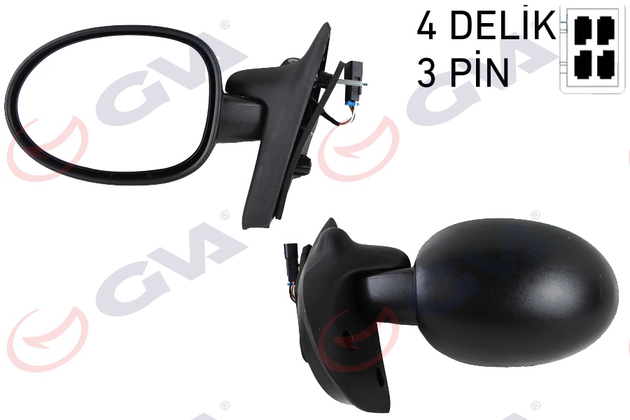 DIŞ DİKİZ AYNASI SOL TWİNGO I 90-02 ELEKTRİKLİ KONVEKS VM-128L