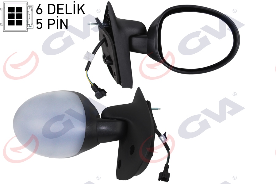 DIŞ DİKİZ AYNASI SAĞ TWİNGO I 92-07 ELEKTRİKLİ ISITMALI KONVEKS