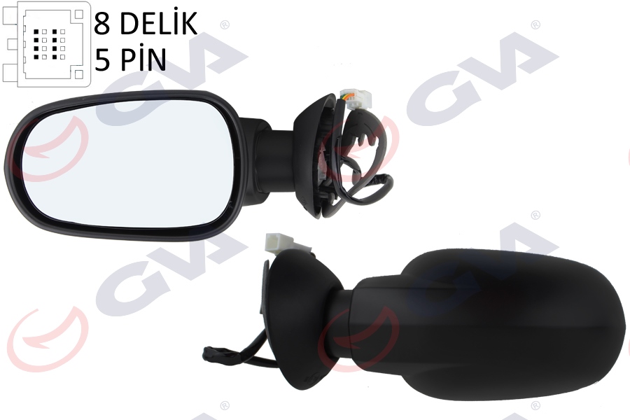 DIŞ DİKİZ AYNASI SOL LOGAN 04 ELEKTRİKLİ ISITMALI KONVEKS 5 FİŞ VM-6800EHL