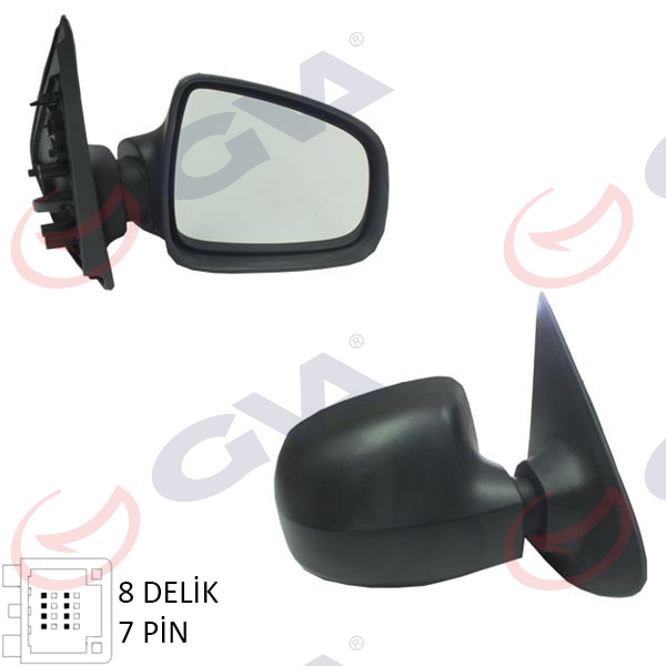 DIŞ DİKİZ AYNASI SAĞ LOGAN SANDERO-MCV 12 ELEKTRİKLİ ISITMALI KONVEKS 7 FİŞ VM-6804EHSR