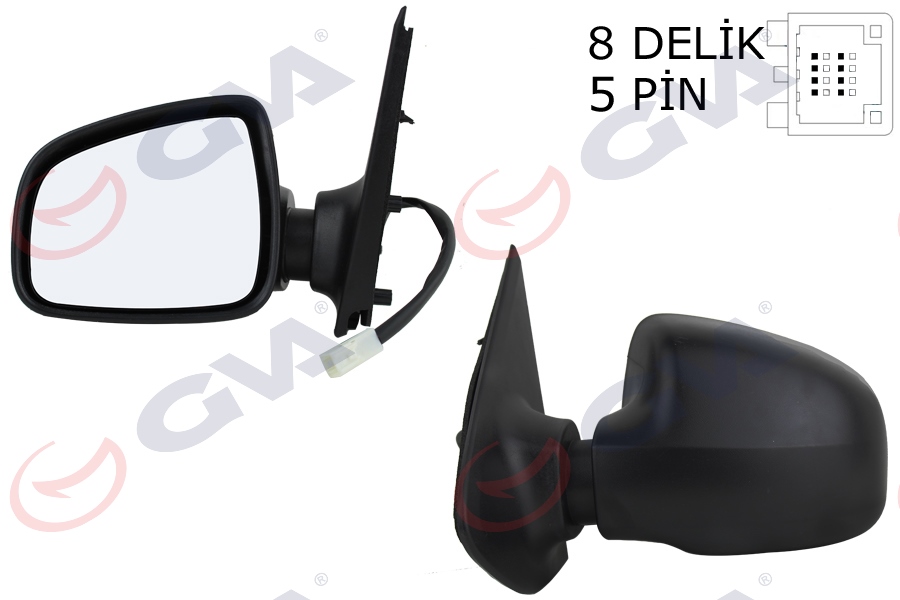 DIŞ DİKİZ AYNASI SOL LOGAN SANDERO-MCV 12 ELEKTRİKLİ ISITMALI KONVEKS VM-6804EHL