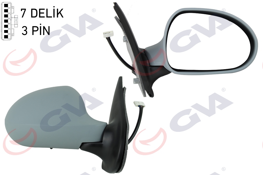DIŞ DİKİZ AYNASI SAĞ ALBEA 06 ELEKTRİKLİ ASTARLI KONVEKS