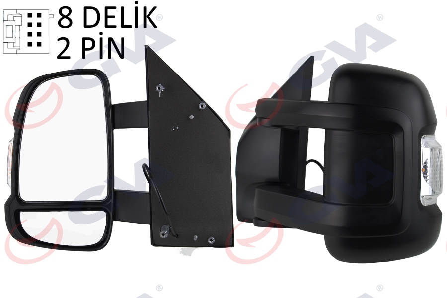 DIŞ DİKİZ AYNASI SOL DUCATO-BOXER-JUMPER 06 MEKANİK KONVEKS SİNYALLİ UZUN KOL KONVEKS VM-6203NSL