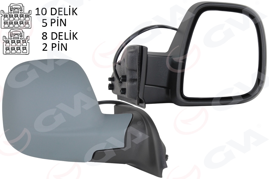 DIŞ DİKİZ AYNASI FIAT YENİ DOBLO COMBİ- CARG0 ELEKTRİKLİ ASTARLI REZİSTANSLI SAĞ 23-