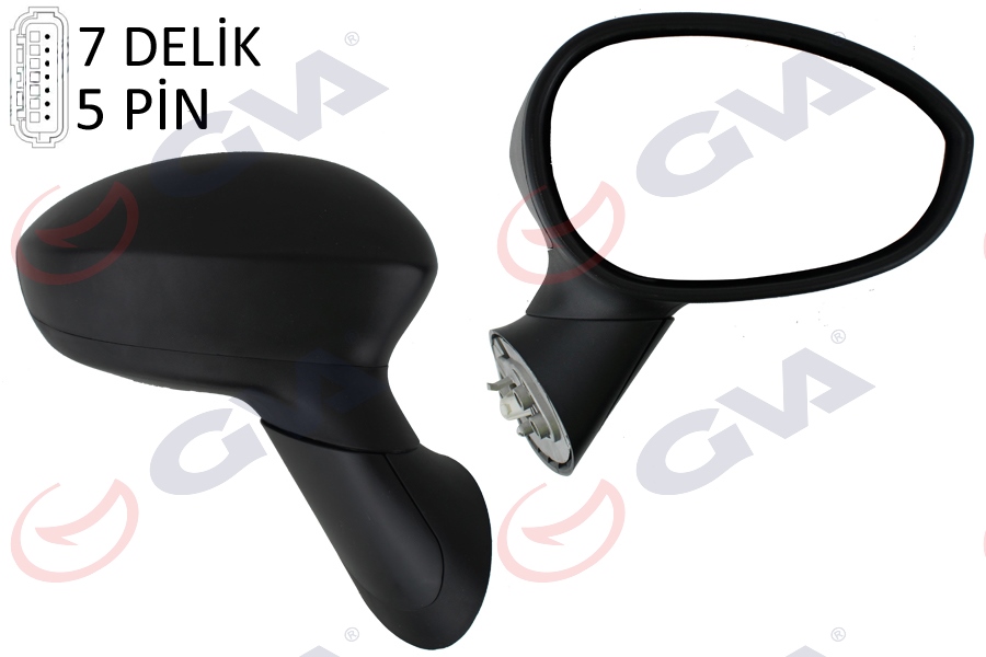 DIŞ DİKİZ AYNASI SAĞ 500 07 ELEKTRİKLİ ISITMALI KONVEKS 5 FİŞ VM-6158ER