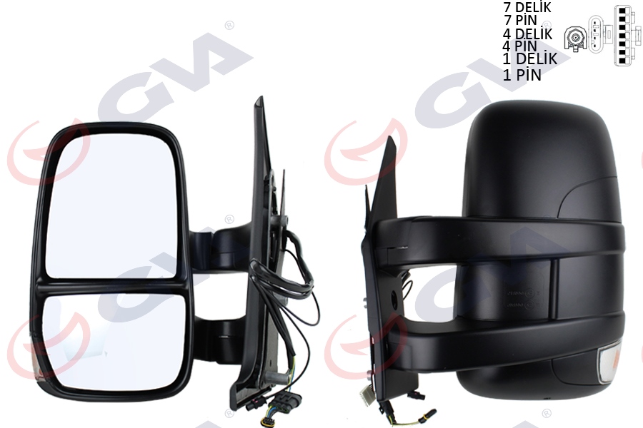 DIŞ DİKİZ AYNASI SOL DAILY 06 ELEKTRİKLİ ISITMALI KISA KOL SİNYALLİ KONVEKS VM-6950EHSL