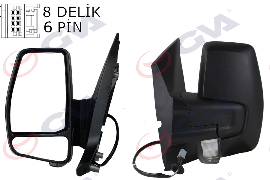 DIŞ DİKİZ AYNASI SOL TRANSİT CUSTOM V362 12 17 ELEKTİRİKLİ ISITMALI SİNYALLİ