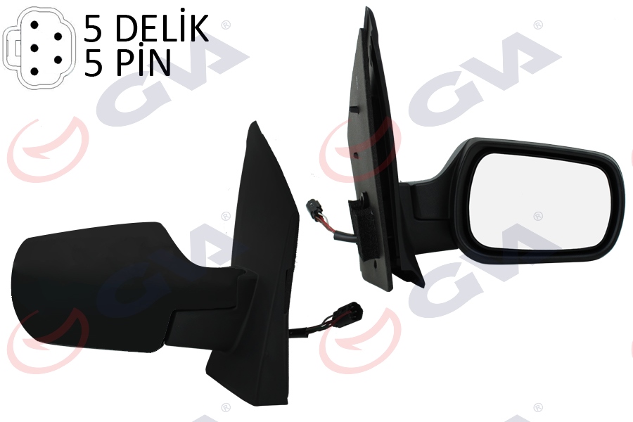 DIŞ DİKİZ AYNASI SAĞ FIESTA 02 ELEKTRİKLİ ISITMALI KONVEKS 5 FİŞ VM-312EHR