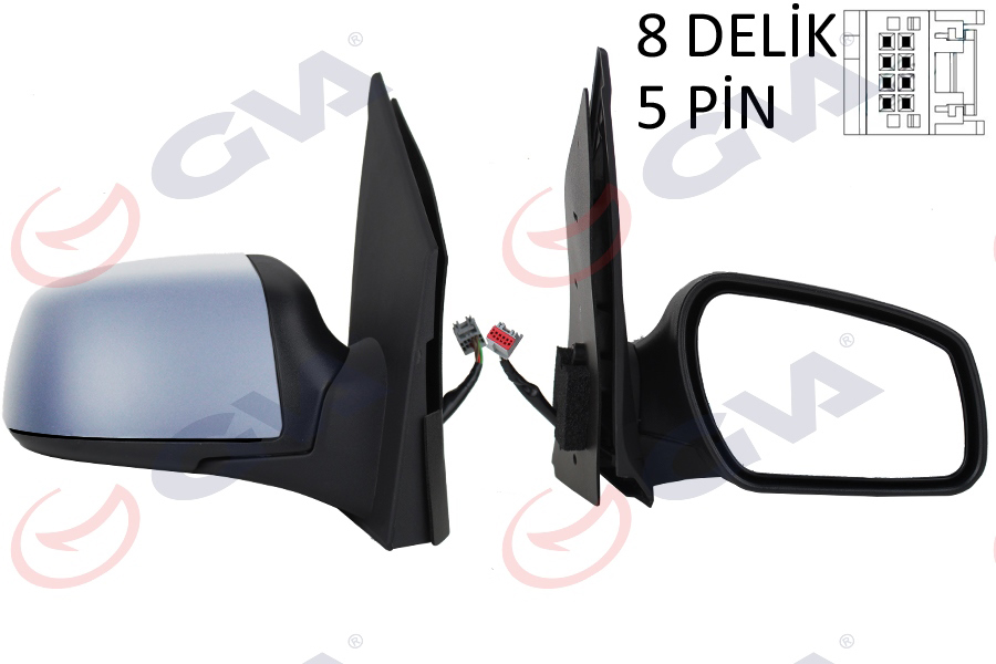 DIŞ DİKİZ AYNASI SAĞ FIESTA 05 08 ELEKTRİKLİ ISITMALI ASTARLI KONVEKS 5 FİŞ VM-6312EHPR