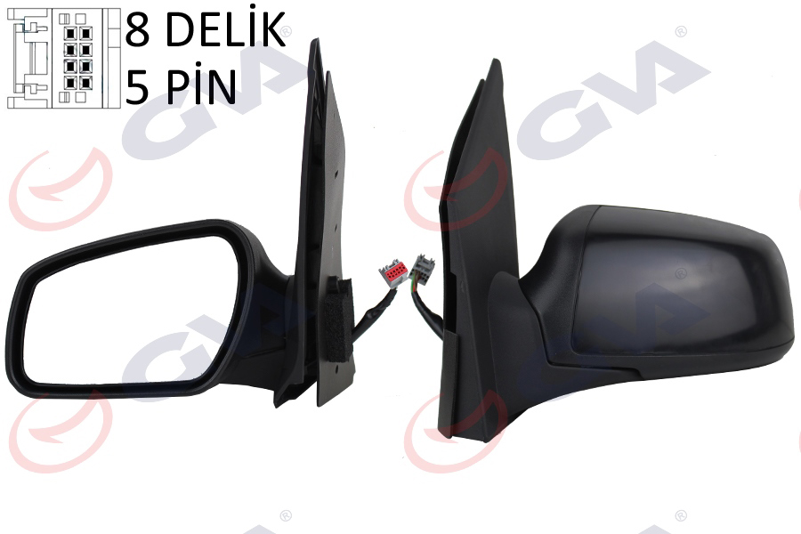 DIŞ DİKİZ AYNASI SOL FIESTA 05 ELEKTRİKLİ ISITMALI KONVEKS 5 FİŞ VM-6312EHL