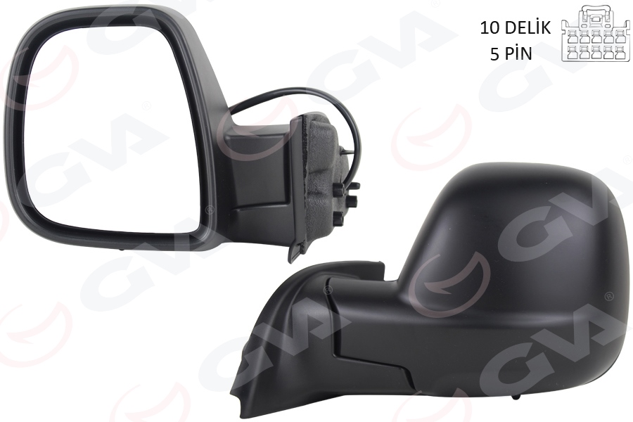DIŞ DİKİZ AYNASI SOL BERLINGO- RIFTER 2019 COMBO-PROACE CITY 19 ELEKTRİKLİ DESENLİ REZİSTANSLI