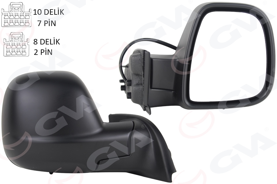 DIŞ DİKİZ AYNASI SAĞ RIFTER-BERLINGO 2019 COMBO-PROACE CITY 19 ELEKTRİKLİ DESENLİ REZİSTANSLI OTOMATİK AÇMA KAPAMA