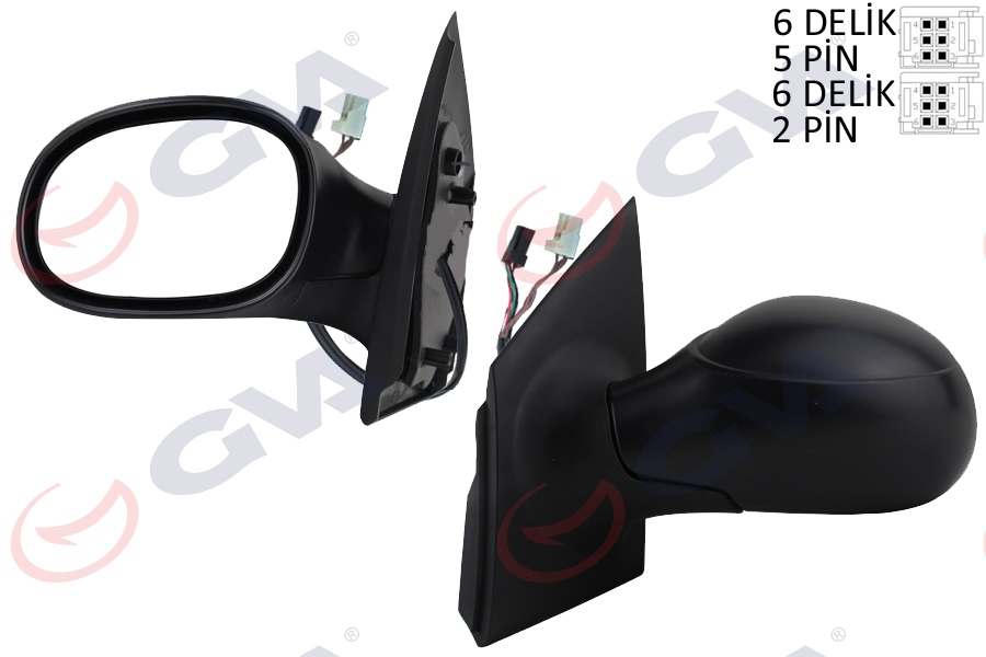 DIŞ DİKİZ AYNASI SOL C2 03 ELEKTRİKLİ ISITMALI KONVEKS 2 FİŞ VM-502EHL