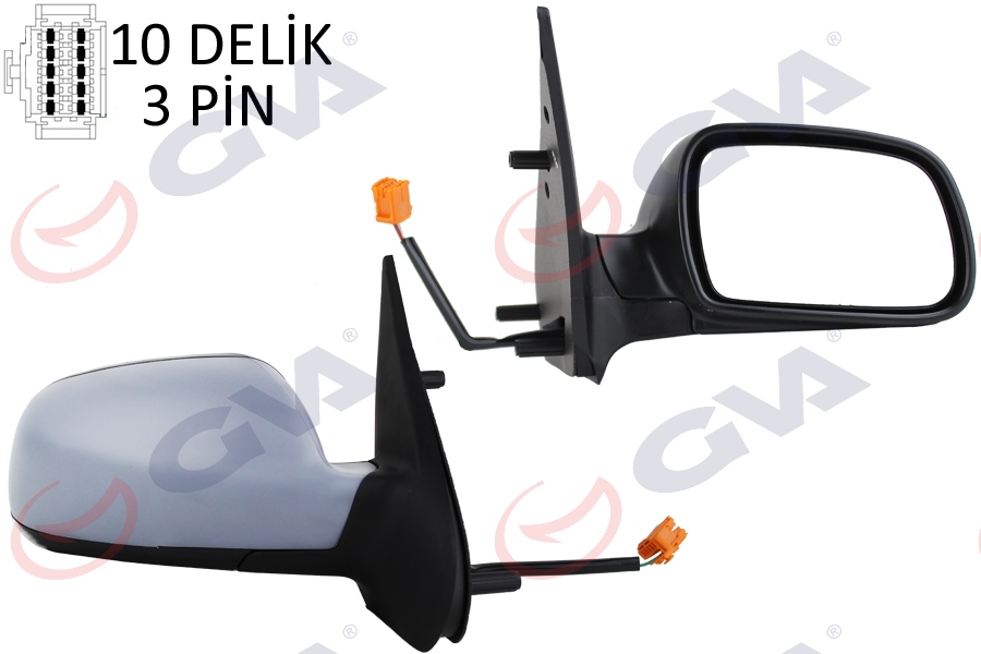 DIŞ DİKİZ AYNASI SAĞ XSARA 03 ELEKTRİKLİ ISITMALI ASTARLI KONVEKS 3 FİŞ VM-6146EPSR