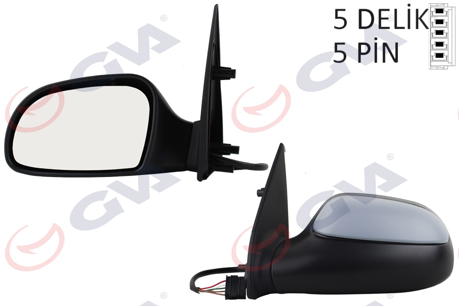 DIŞ DİKİZ AYNASI SOL SAXO 96 ELEKTRİKLİ ISITMALI ASTARLI KONVEKS 5 FİŞ VM-144EHPL