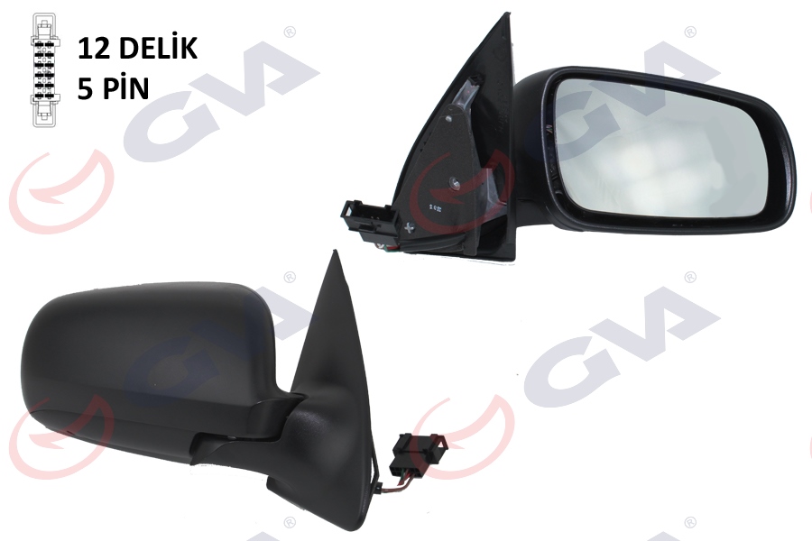 DIŞ DİKİZ AYNASI SAĞ FABIA 98 ELEKTRİKLİ ISITMALI KONVEKS 5 FİŞ VM-604EHR