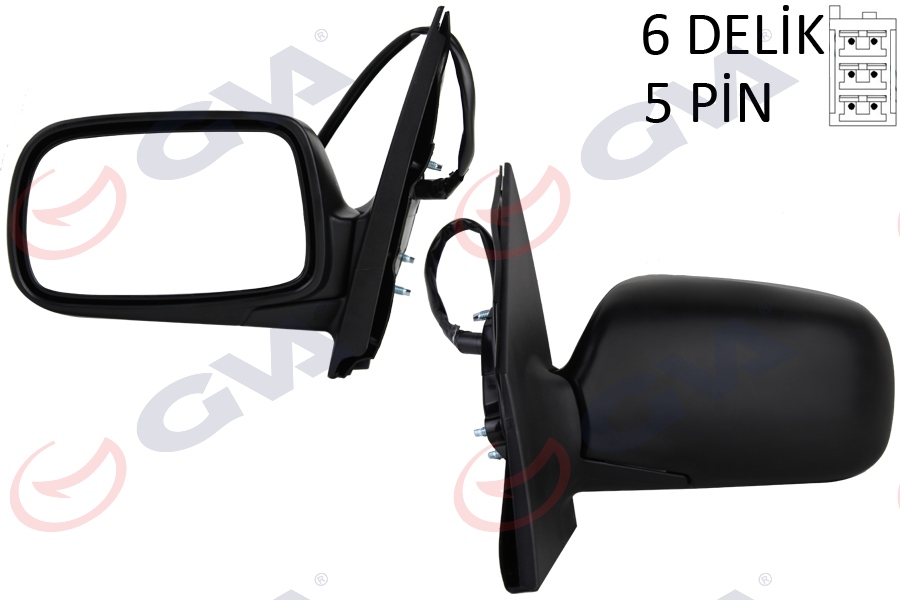 DIŞ DİKİZ AYNASI SOL YARİS 99 ELEKTRİKLİ ISITMALI KONVEKS 5 FİŞ VM-261EHL