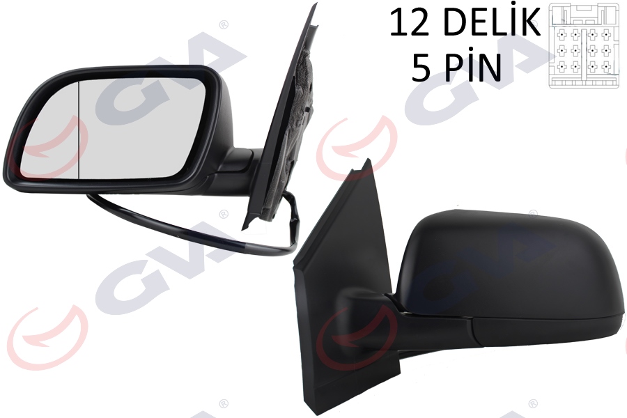 DIŞ DİKİZ AYNASI SOL POLO 02 ELEKTRİKLİ ISITMALI ASFERİK 5 FİŞ VM-194EHAL
