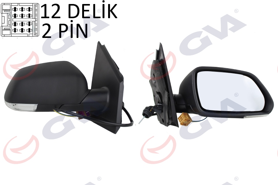 DIŞ DİKİZ AYNASI SAĞ POLO 05 MEKANİK SİNYALLİ KONVEKS VM-377R