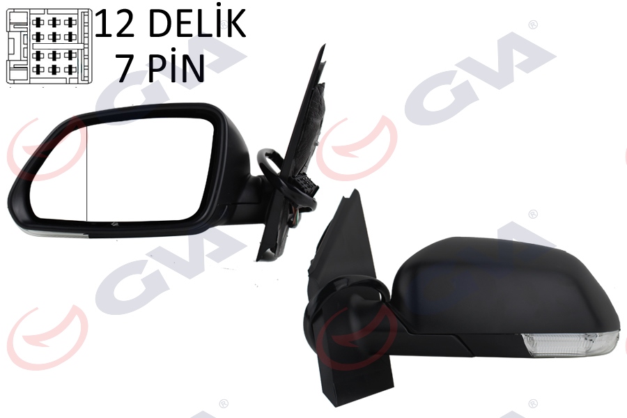 DIŞ DİKİZ AYNASI SOL POLO 05 ELEKTRİKLİ ISITMALI ASFERİK 5 FİŞ VM-377EHAL