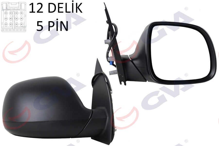 DIŞ DİKİZ AYNASI SAĞ TRANSPORTER T7 15 ELEKTRİKLİ ISITMALI RADIO ANTENLİ ASTARLI KONVEKS VM-6373EHPR