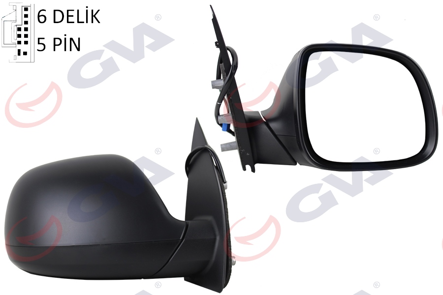 DIŞ DİKİZ AYNASI SAĞ AMAROK 09 ELEKTRİKLİ ISITMALI DESENLİ KONVEKS 5 FİŞ VM-6190EHR