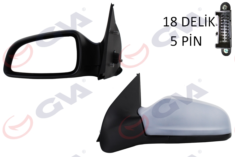 DIŞ DİKİZ AYNASI SOL ASTRA H 04 ELEKTRİKLİ ISITMALI ASTARLI ASFERİK 5 FİŞ VM-968EHPAL 13312982