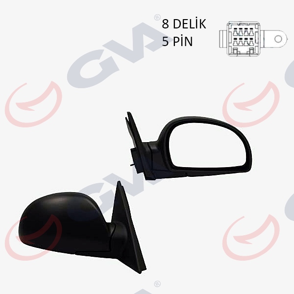 DIŞ DİKİZ AYNASI SAĞ ACCENT 03 ELEKTRİKLİ ISITMALI KONVEKS 5 FİŞ VM-449EHR