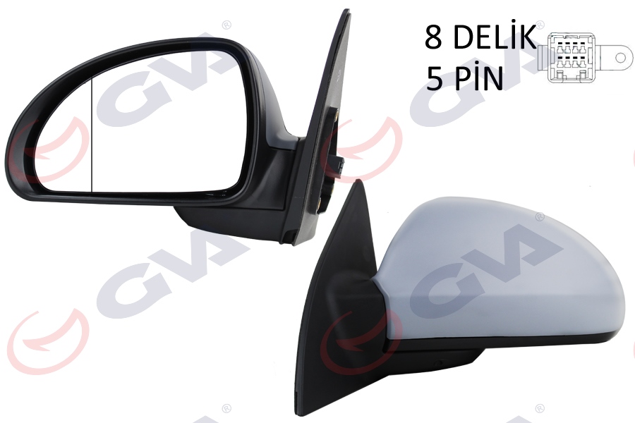 DIŞ DİKİZ AYNASI SOL CEED 07 ELEKTRİKLİ ISITMALI ASTARLI ASFERİK 5 FİŞ VM-750EHPA-5DL