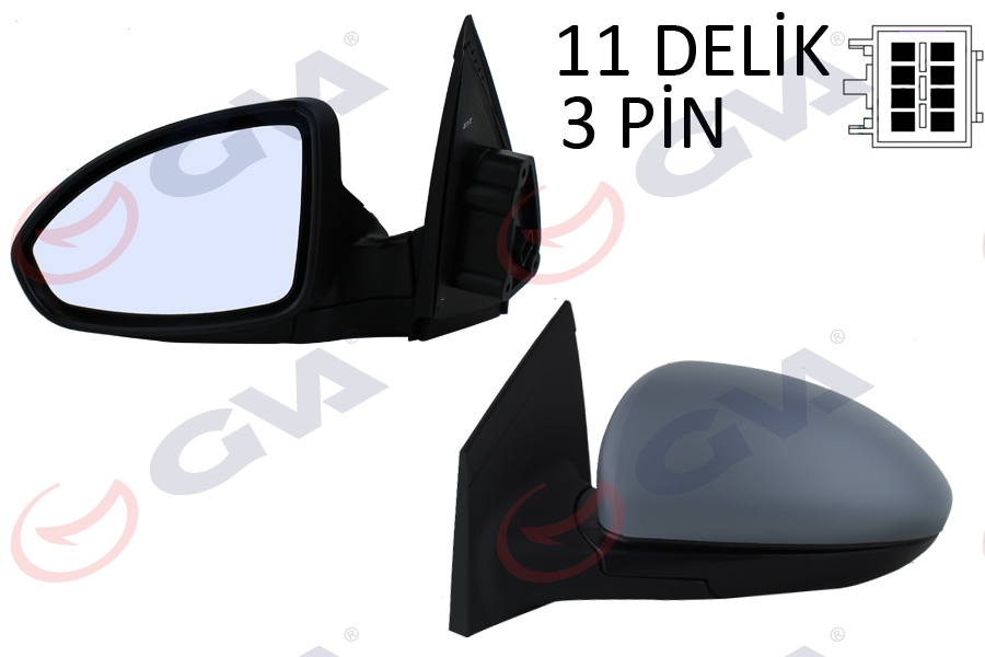 DIŞ DİKİZ AYNASI SOL CRUZE 09 ELEKTRİKLİ ISITMALI ASTARLI ASFERİK
