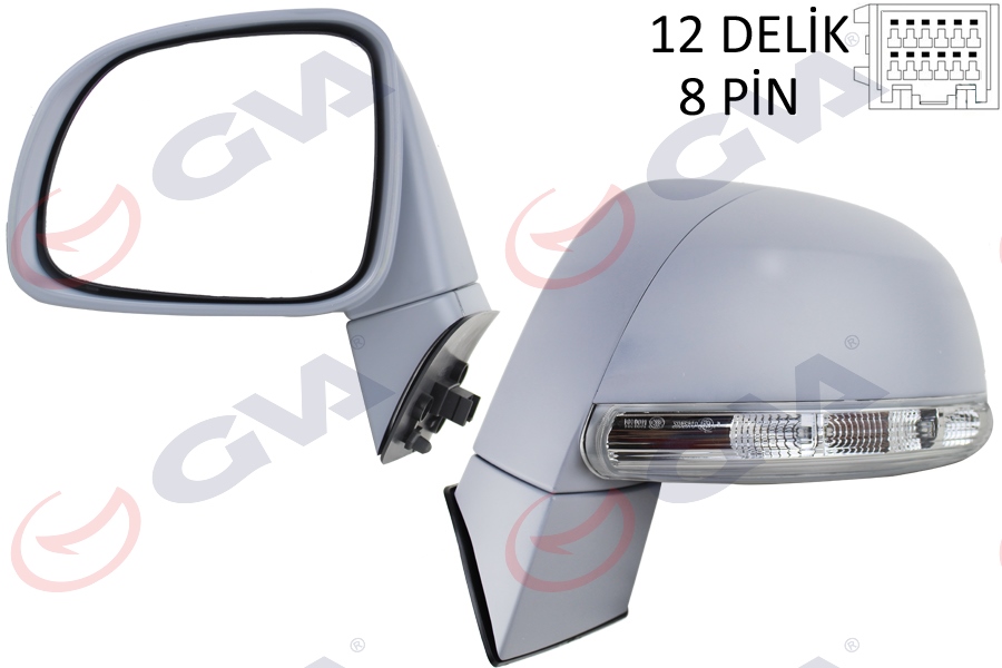 DIŞ DİKİZ AYNASI SOL CAPTIVA 07 ELEKTRİKLİ ISITMALI KATLANIR SİNYALLİ ASTARLI KONVEKS