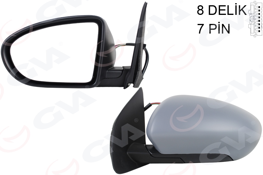 DIŞ DİKİZ AYNASI SOL QASHQAI 09 ELEKTRİKLİ ISITMALI KATLANIR ASTARLI KONVEKS 7 FİŞ VM-4011EBHL