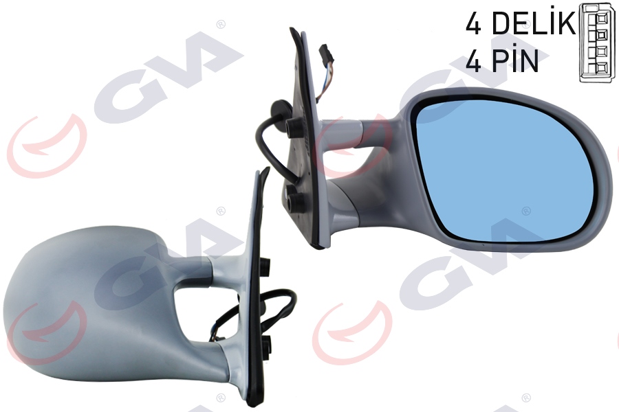 DIŞ DİKİZ AYNASI SAĞ 3 SERIES E36 M3 93-00 ELEKTRİKLİ ISITMALI MAVİ CAM KONVEKS ASTARLI