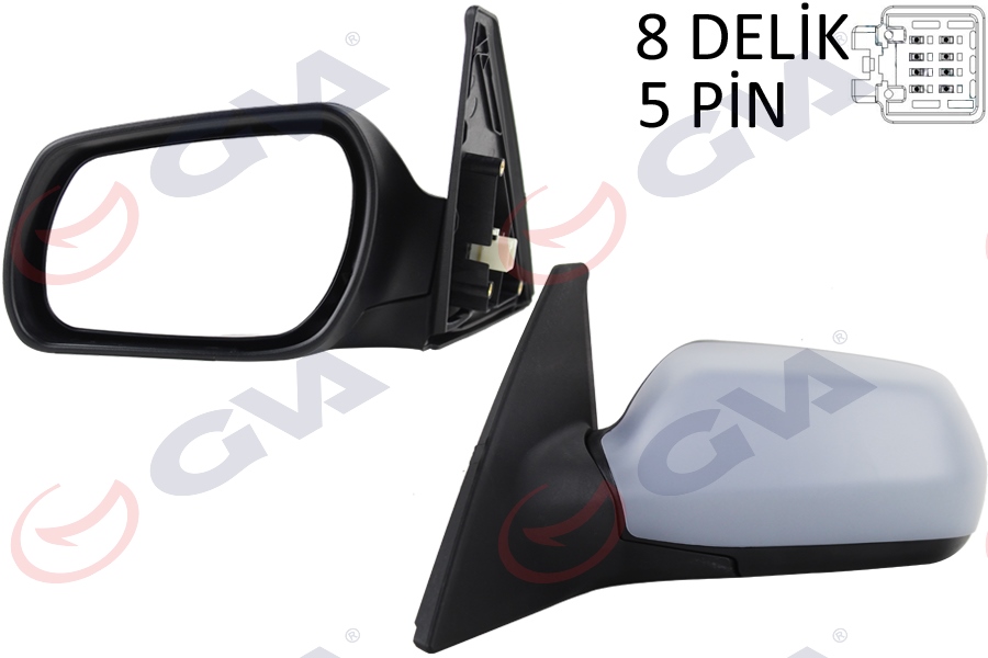 DIŞ DİKİZ AYNASI SOL MAZDA 3 03 ELEKTRİKLİ ISITMALI ASTARLI KONVEKS 5 FİŞ VM-324EHPL