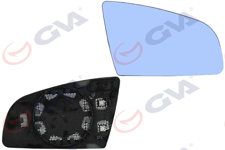 AYNA CAMI SAĞ A3 00-03 - A4 00-07 -A6 04-08 ISITMALI KONVEKS MAVİ CAM VM-008GHR