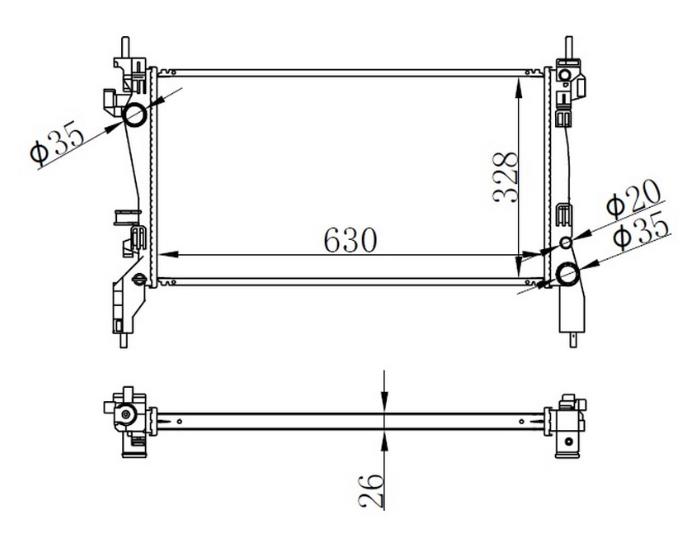 RADYATÖR BRAZİNG FIORINO 1.3 MTJ 08 BRAZİNG 630X318X22