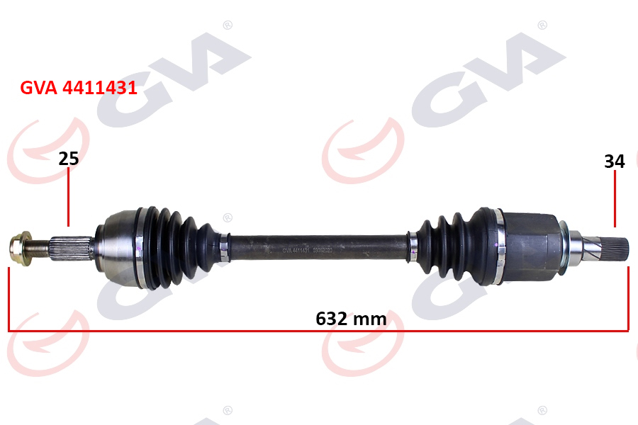 KOMPLE AKS SOL RENAULT FLUENCE 09- MEGANE IV 1.5 DCİ 6 VİTES AUTO. 632MM