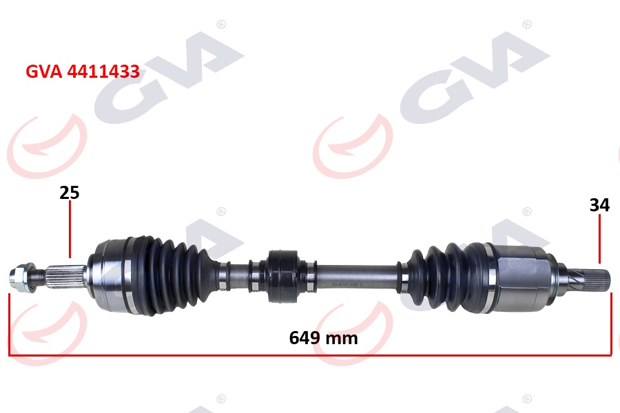 KOMPLE AKS SOL MEGANE IV 1.5DCI 16- EURO6 A-T 649MM