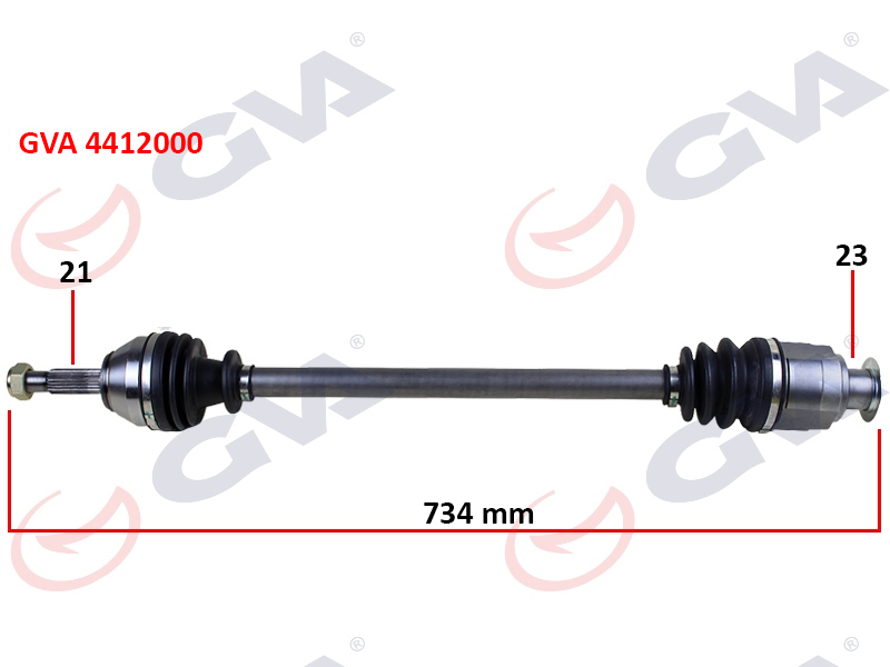 KOMPLE AKS SAĞ RENAULT 19 1.4 734MM